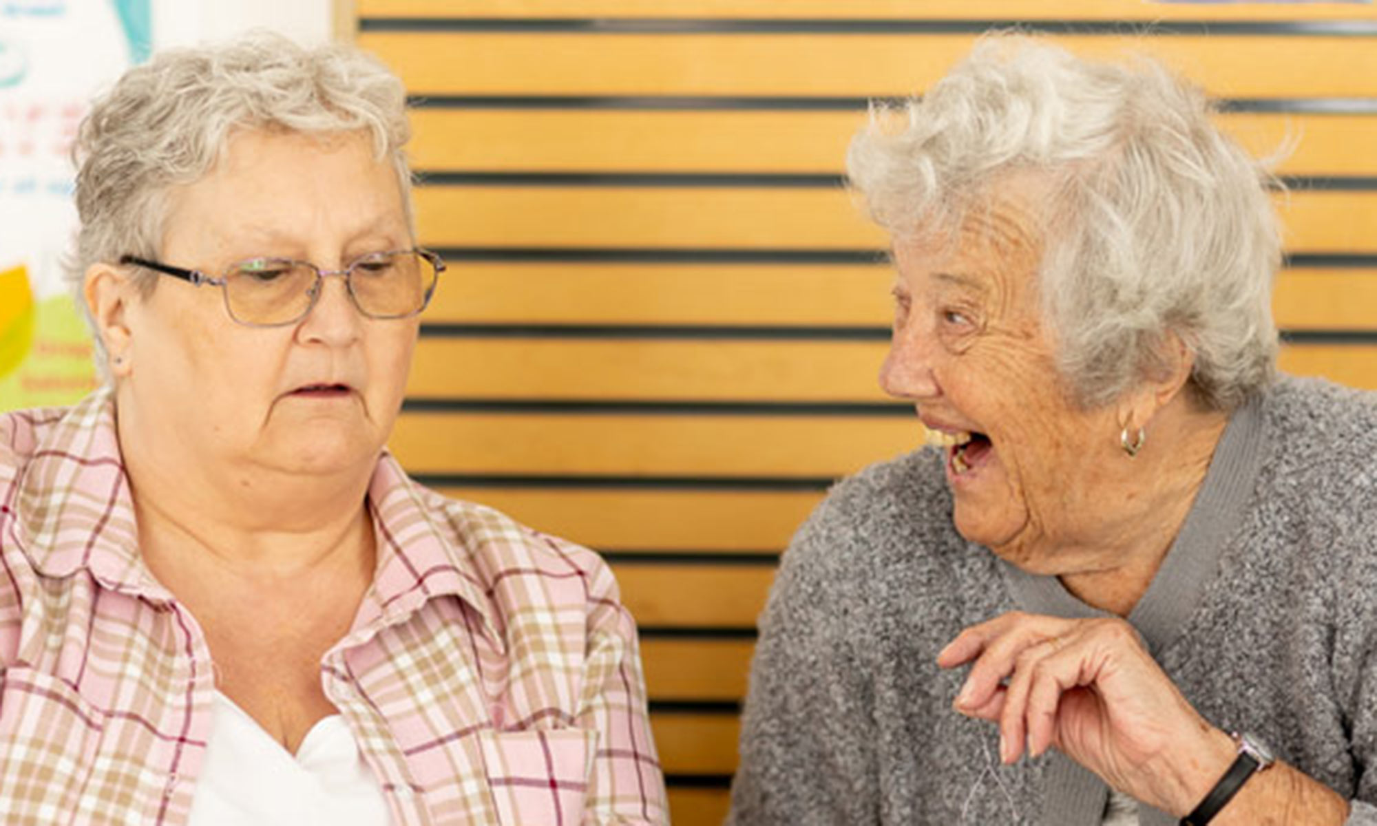 Two older ladies chatting
